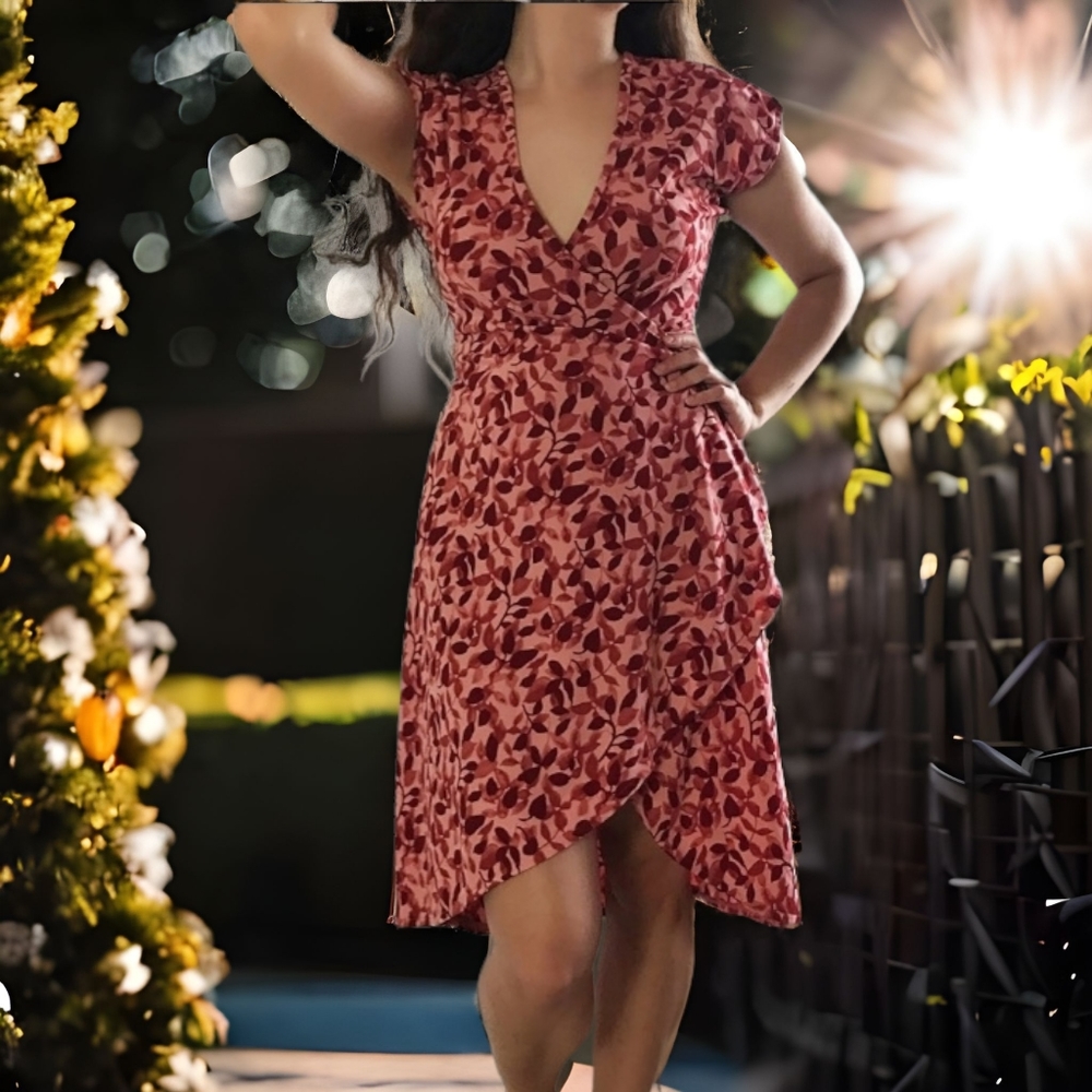 Vtg Y2K Wrap Dress